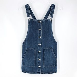 Zara TRF Button Up Distressed Denim Skirtall